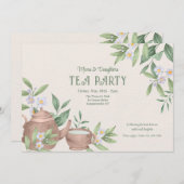 Zen Tea Party Einladung (Vorne/Hinten)