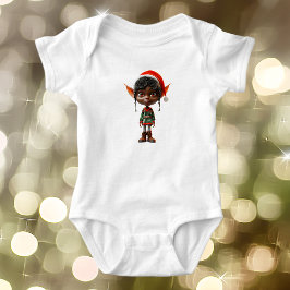 Zen Teen Christmas Elf Baby Bodysuit Baby Strampler