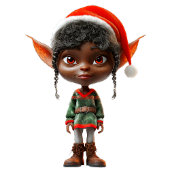 Zen Teen Christmas Elf Keramik Ornament
