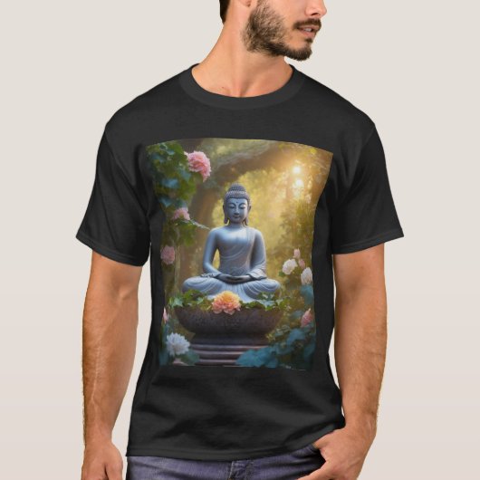 "Zen-Threads: Buddha-Inspiriertes Tranquility-T-Sh T-Shirt (Vorderseite)