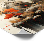 Zen Tranquility: Bergregion Ruhe Poster (Ecke)