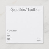 Zen Traum - Mandala gemalt Quadratische Visitenkarte (Rückseite)