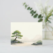 Zen Tree by Lake Postkarte (Stehend Vorderseite)