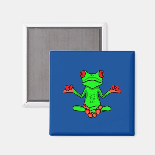 Zen Tree Frog Magnet (Vorderseite/Rückseite)