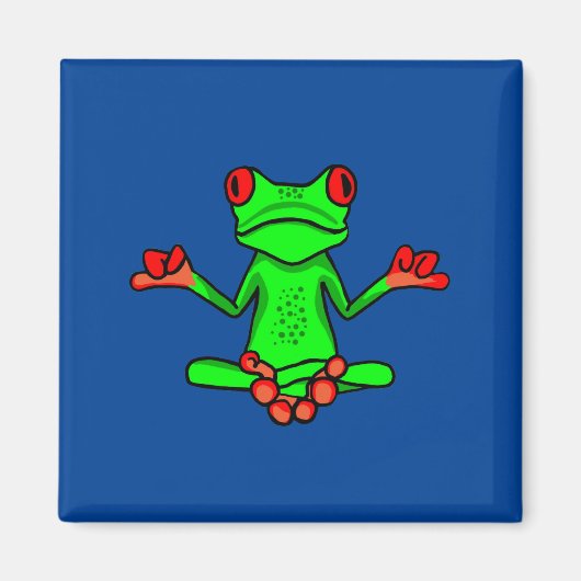 Zen Tree Frog Magnet (Vorne)