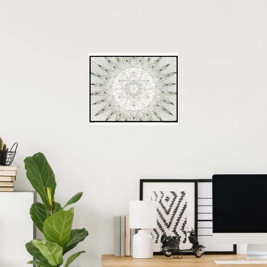 Zen Tree of Life Coloring Poster (Heimbüro)