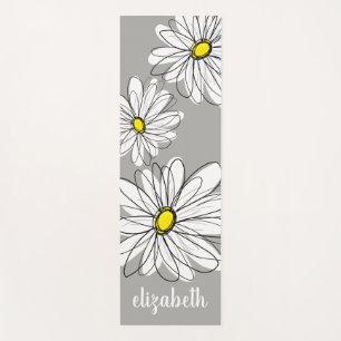 Zen Trendy Daisy mit grau und gelb Yogamatte