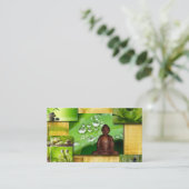 Zen u. Buddha-Collagen-Meditations-Lehrer Visitenkarte (Stehend Vorderseite)