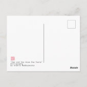 "Zen und Tee haben einen Geschmack" Zen-Kalligraph Postkarte (Rückseite)