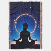 Zen Under Stars: Cosmic Meditation Decke (Vorderseite Vertikal)