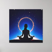 Zen Under Stars: Cosmic Meditation Leinwanddruck (Vorderseite)
