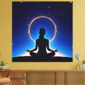 Zen Under Stars: Cosmic Meditation Leinwanddruck (Insitu (Wohnzimmer))