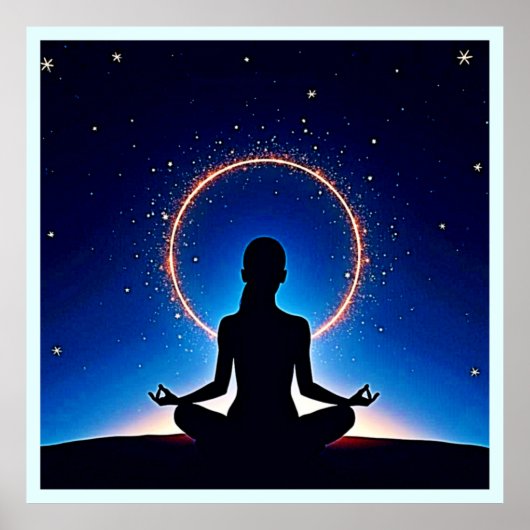 Zen Under Stars: Cosmic Meditation Poster (Vorne)