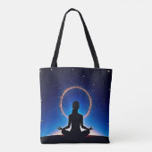 Zen unter Sternen: Kosmische Meditation Tasche (Rückseite)