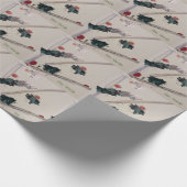 Zen Verde-Holiday Saison Zen Minimalistisch grüne Geschenkpapier (Ecke)