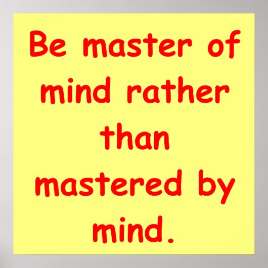 Zen-Verständnis Poster (Vorne)