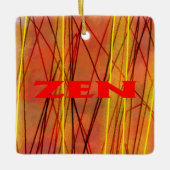 Zen-Vierkant-Keramik Keramikornament (Vorderseite)