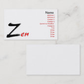 Zen-Visitenkarte Visitenkarte (Vorne/Hinten)