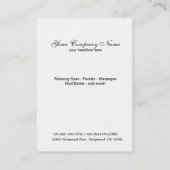 Zen-Visitenkartenvorlage entspannen Visitenkarte (Rückseite)