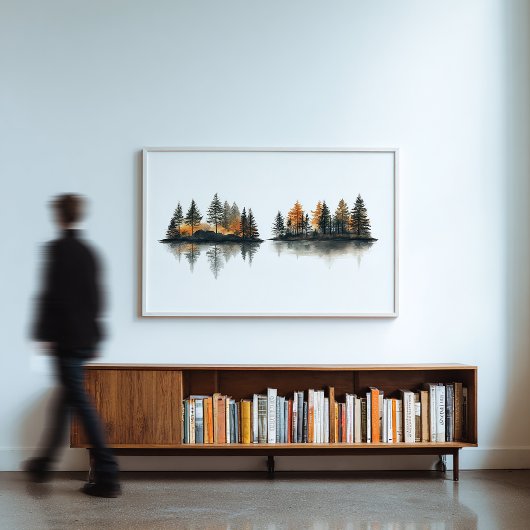 Zen-Wald-Reflexion Minimalistische Wandkunst Poster