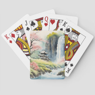 Zen Watercolor Haus Poker Karten Spielkarten