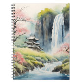 Zen Watercolor House Notebook Notizblock (Vorderseite)