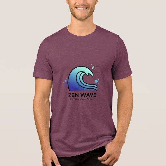 Zen Wave Find Your Flow T-Shirt Tri-Blend Shirt (Vorderseite)