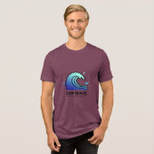 Zen Wave Find Your Flow T-Shirt Tri-Blend Shirt (Vorderseite voll)