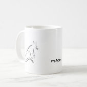 Zen-weiße Katzen-Tasse Kaffeetasse (Vorderseite Links)