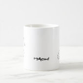 Zen-weiße Katzen-Tasse Kaffeetasse (Mittel)