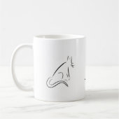 Zen-weiße Katzen-Tasse Kaffeetasse (Links)