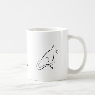 Zen-weiße Katzen-Tasse Kaffeetasse
