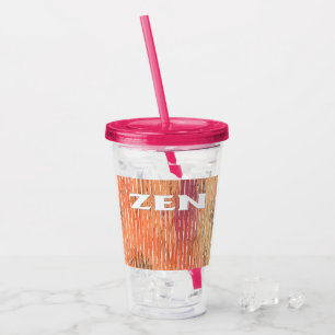 Zen-weiße Reeds Fuchsia Acryltumbler Acryltrinkbecher