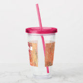 Zen-weiße Reeds Fuchsia Acryltumbler Acryltrinkbecher (Links)