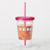 Zen-weiße Reeds Fuchsia Acryltumbler Acryltrinkbecher (Vorderseite)