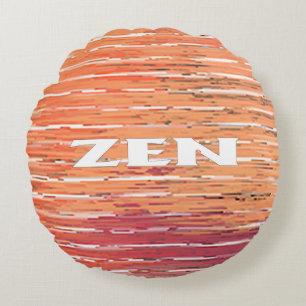 Zen-weiße Schilf rund Poly-throw-Kissen Rundes Kissen