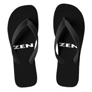 Zen-weiße schwarze Breitflips Badesandalen