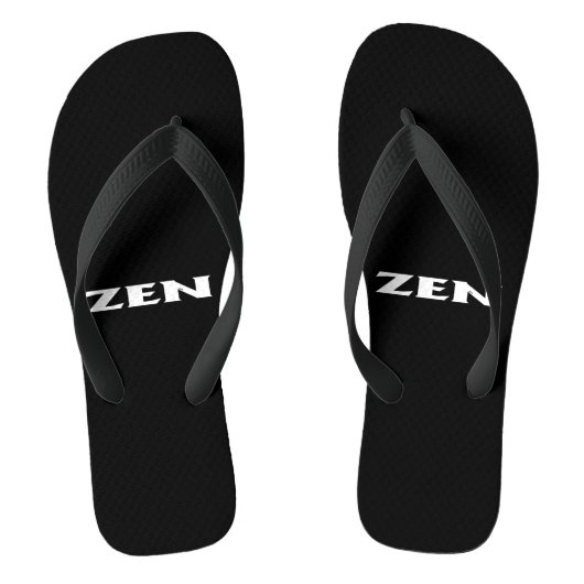 Zen-weiße schwarze Breitflips Badesandalen (Fußbett)