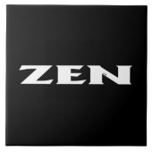 Zen weiße schwarze große Fliesen (Vorderseite)