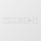 Zen-weiße Sichtblende Fensteraufkleber (Blatt)