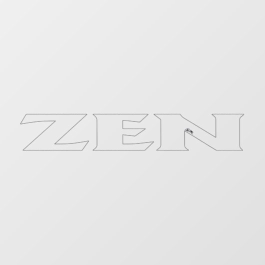 Zen-weiße Sichtblende Fensteraufkleber (Blatt)