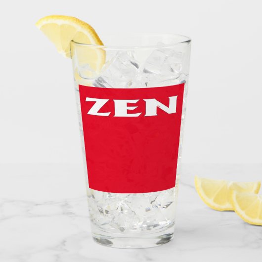 Zen-weißer roter Glastumeller Glas (Vorderseite Ice)