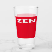 Zen-weißer roter Glastumeller Glas (Vorderseite)