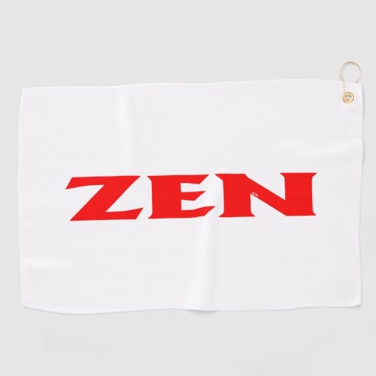 Zen-weißes Golfhandtuch (Horizontal)