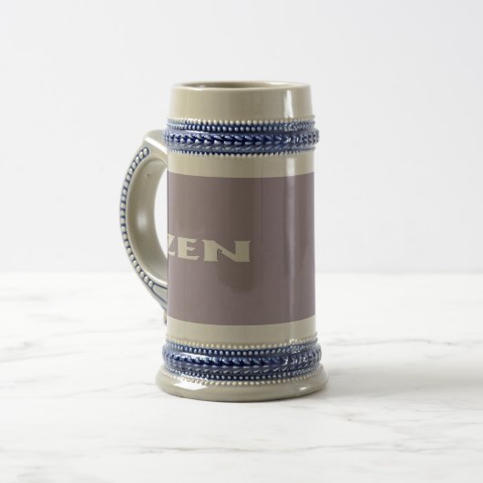 Zen-Weißgraustein Bierglas (Vorderseite Links)