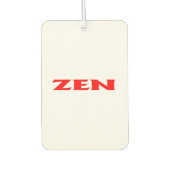 Zen-Weißkarosserie Autolufterfrischer (Vorderseite)