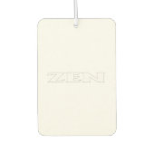 Zen-Weißkarosserie Autolufterfrischer (Vorderseite)