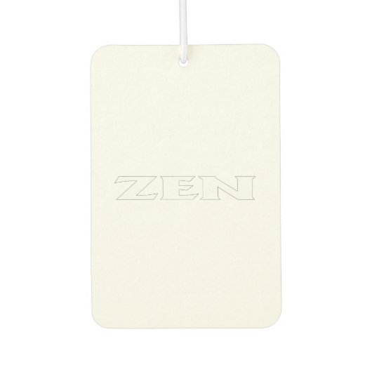 Zen-Weißkarosserie Autolufterfrischer (Vorderseite)
