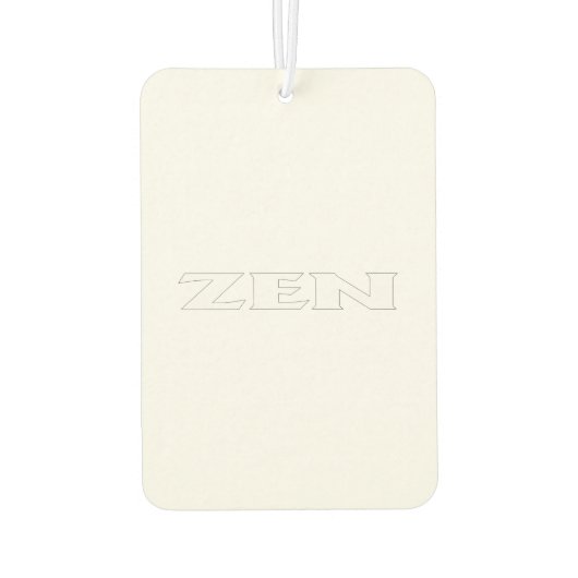 Zen-Weißkarosserie Autolufterfrischer (Rückseite)