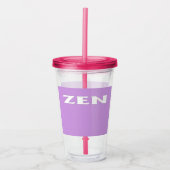 Zen-Weißlila-Fuchsia-Acryltumbler Acryltrinkbecher (Vorderseite)
